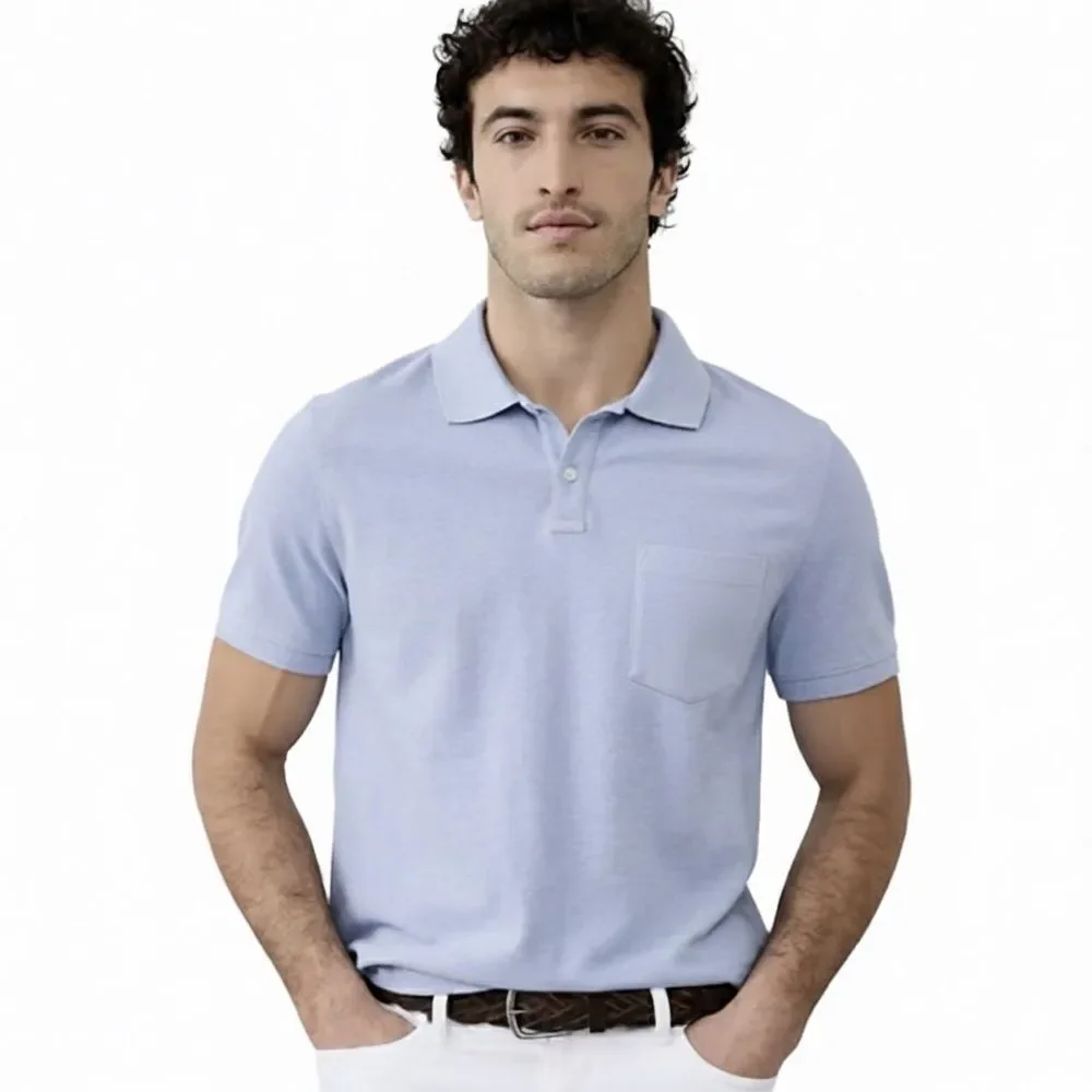 Banana Republic Men's Blue Short Sleeve Polo Shirt